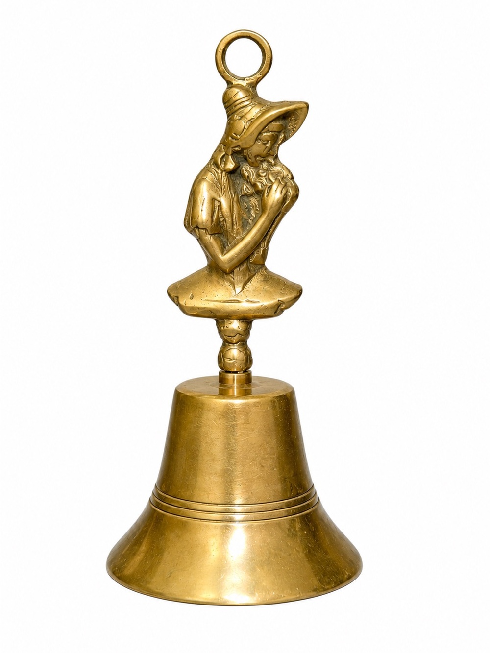 Vintage Antique Brass Bell Stop to Smell the Roses